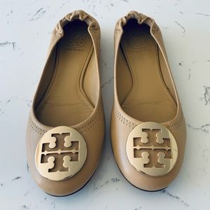 Tory Burch Reva Mestico Leather Ballet Flat